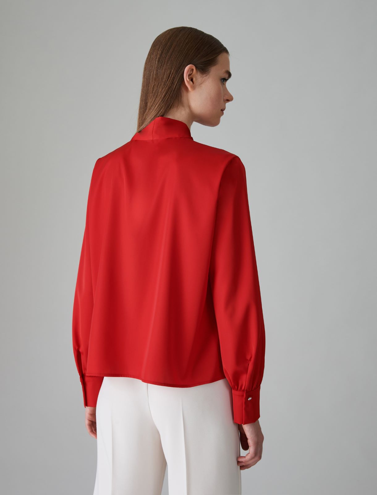 Shirt with sash detail - Red - Marella - 3