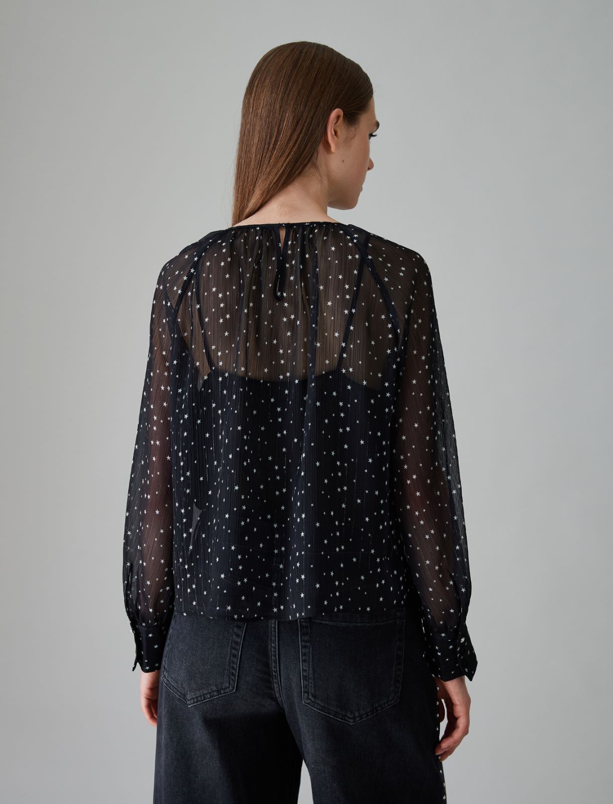 Voile blouse - Black - Marella - 3