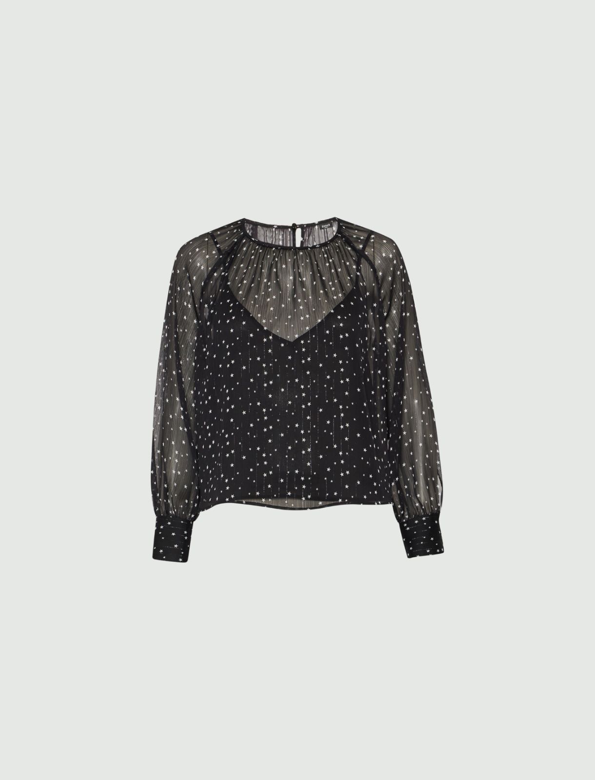 Voile blouse - Black - Marella