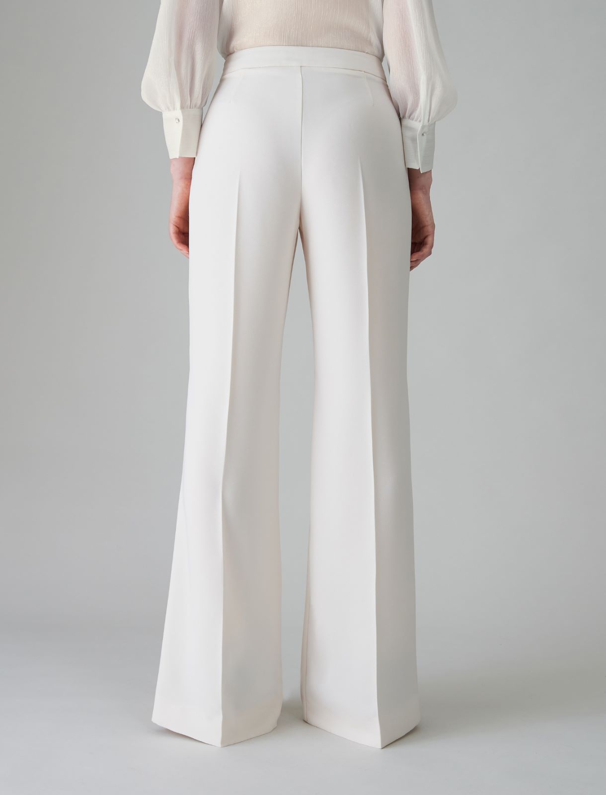 Flared trousers - White - Marella - 3