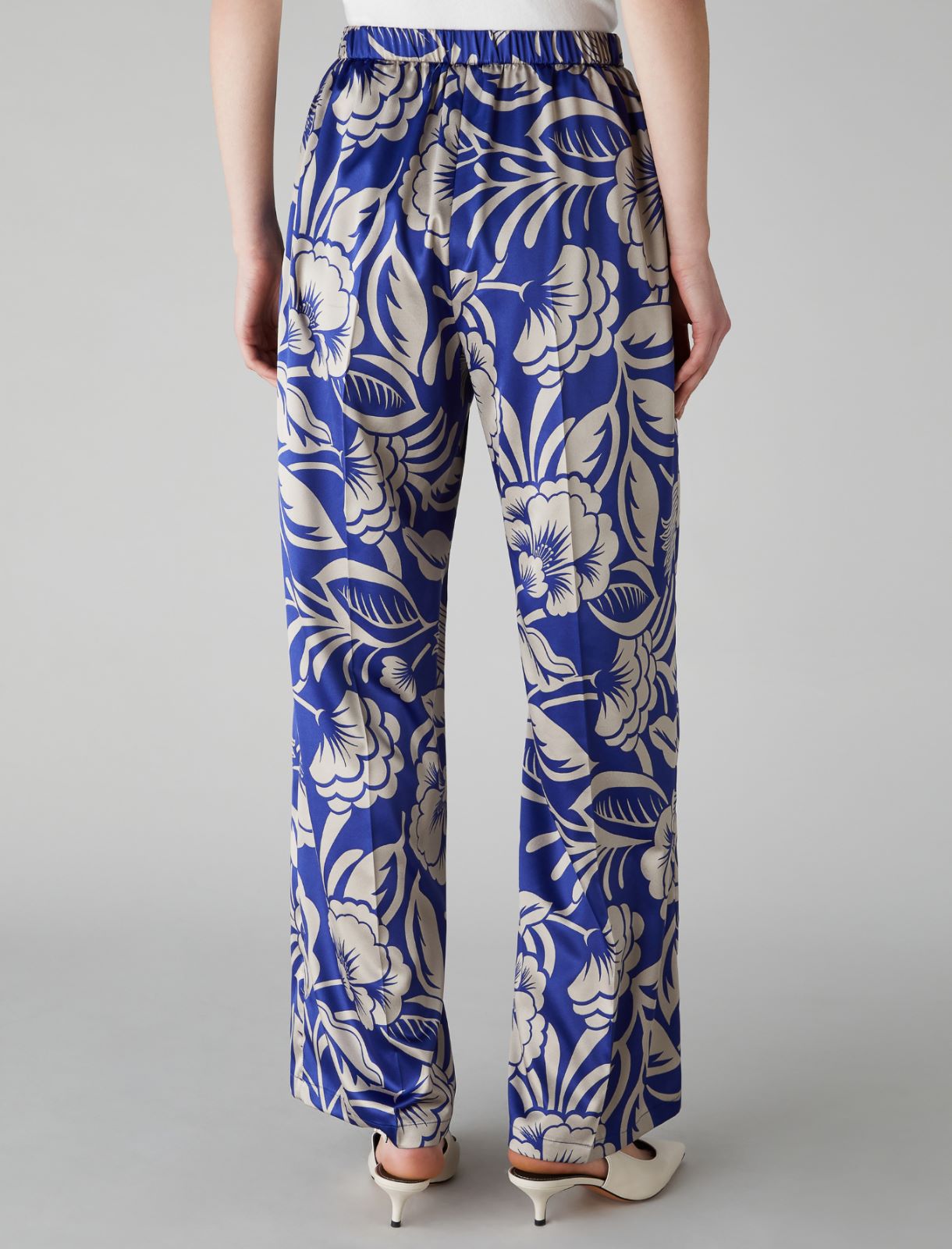 Satin trousers - Ecru - Marella - 2