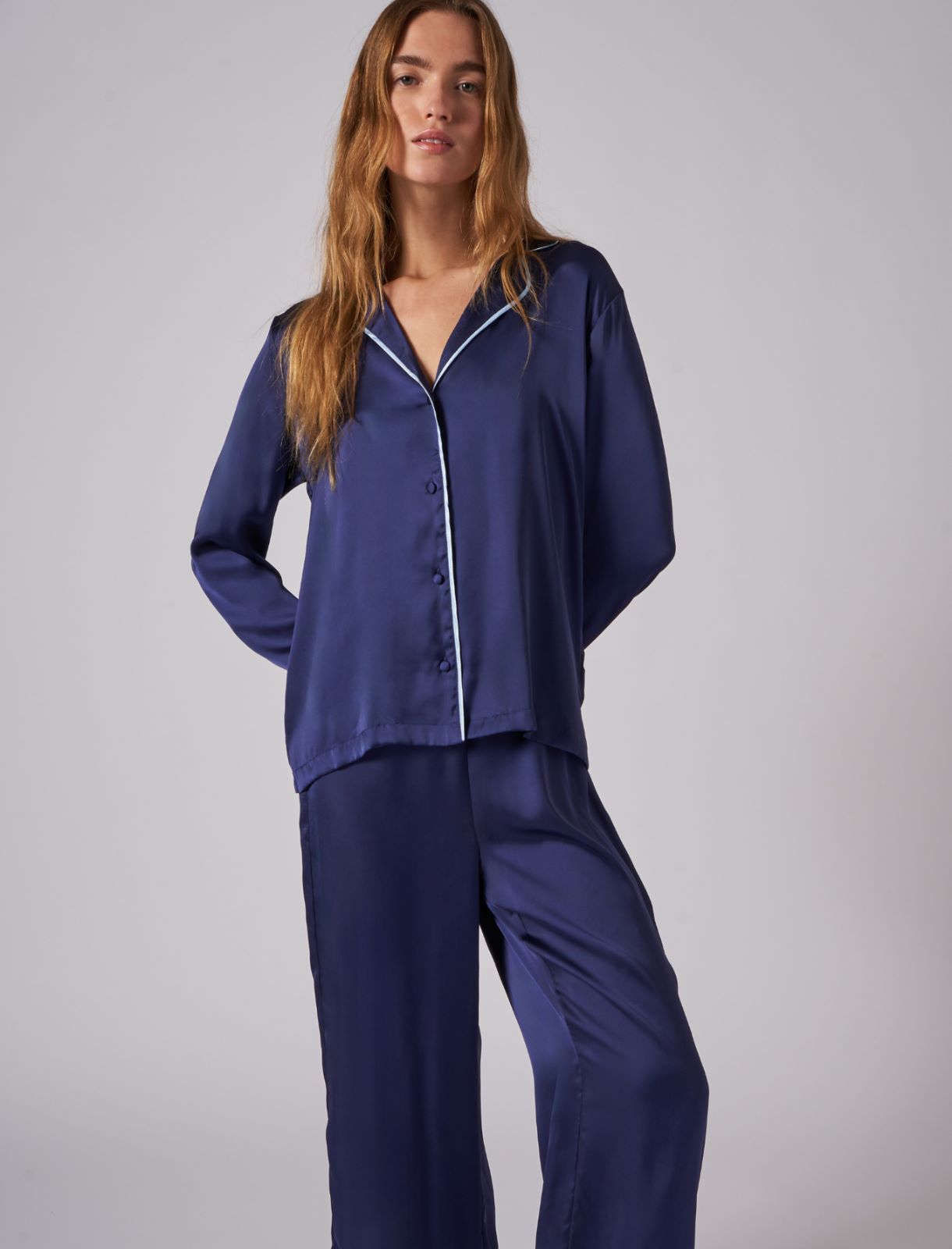 Technical fabric pyjamas - Navy - Marella - 3