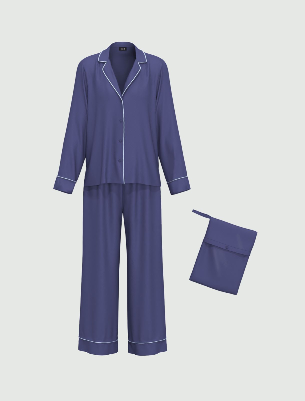 Technical fabric pyjamas - Navy - Marella - 4