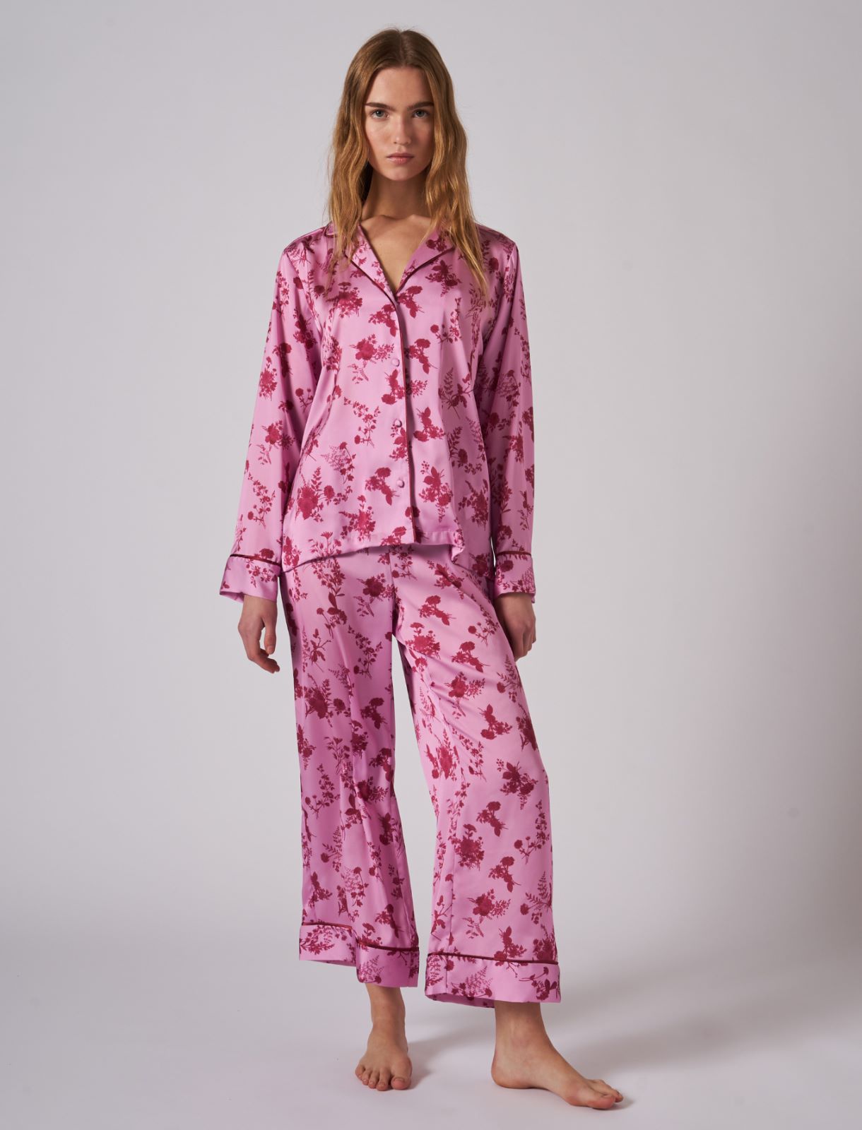 Printed satin pyjamas - Pink - Marella