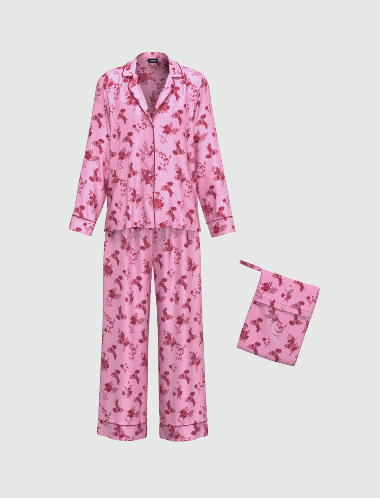 Printed satin pyjamas - Pink - Marella - 4