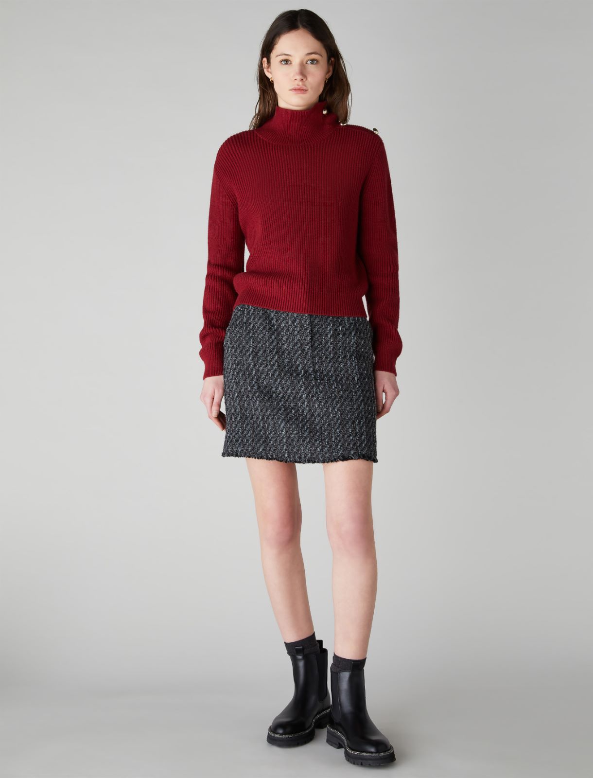 Mock polo-neck sweater - Ruby - Marella