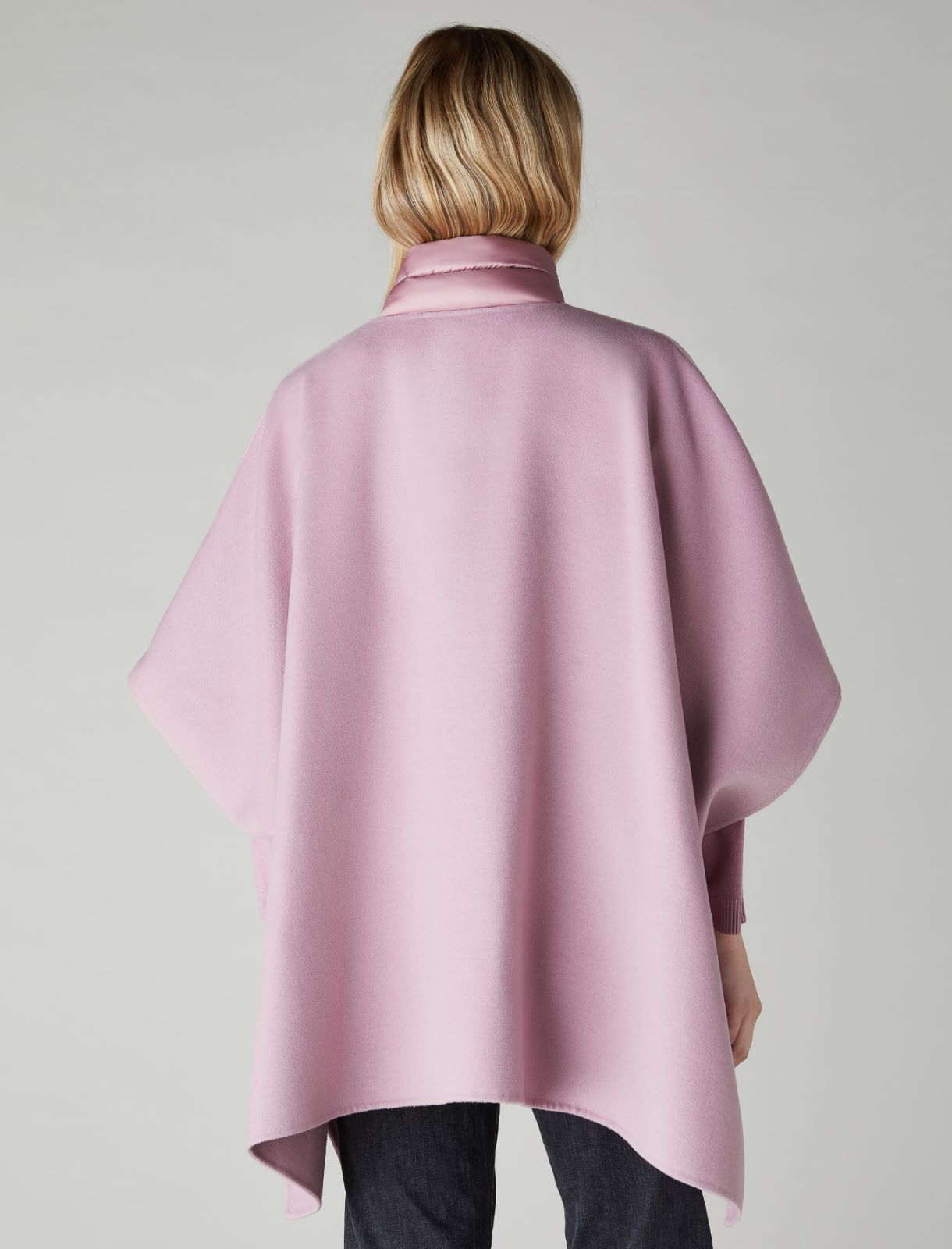 High-neck poncho - Mauve - Marella - 2