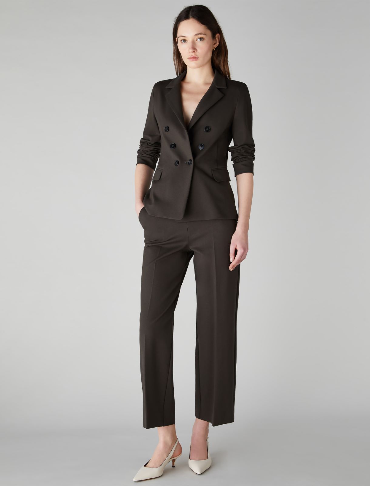 Straight-leg trousers - Kaki - Marella