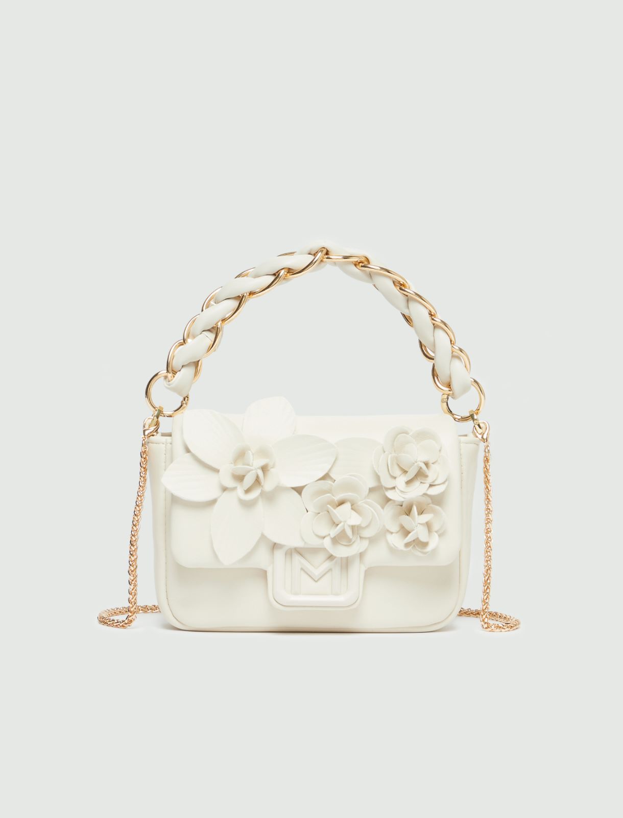 Embroidered mini bag with logo - White - Marella