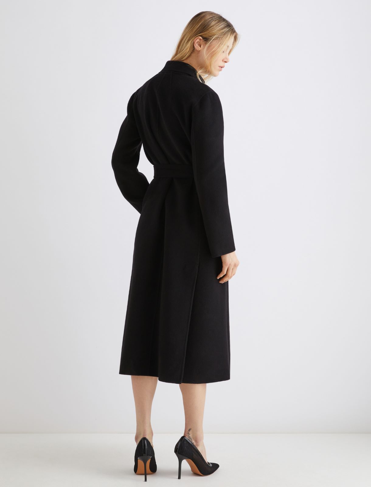 Straight-fit wool coat - BLACK - Marella - 2