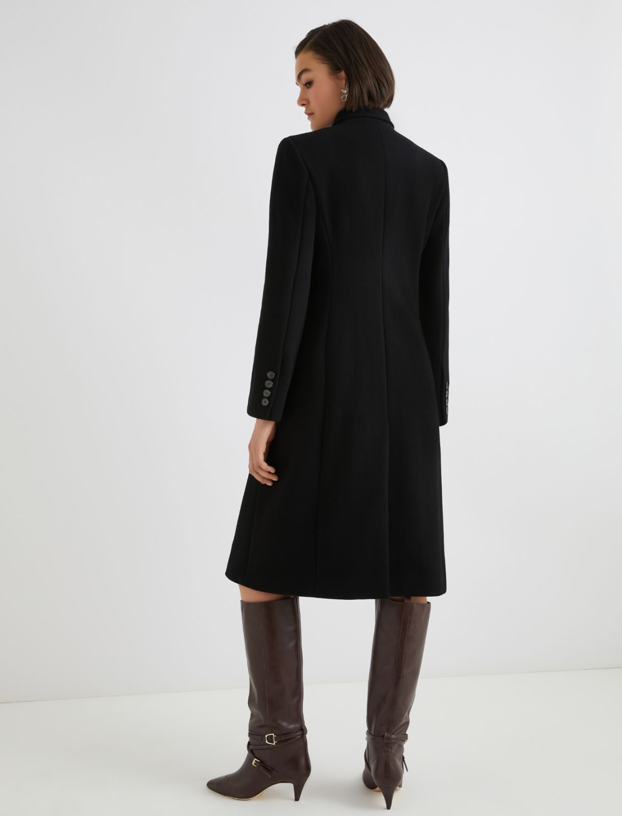 Double-fastening coat - BLACK - Marella - 3