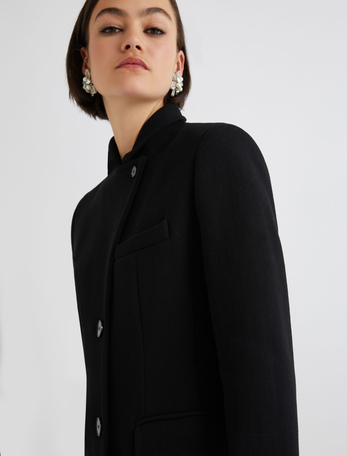 Double-fastening coat - BLACK - Marella - 5