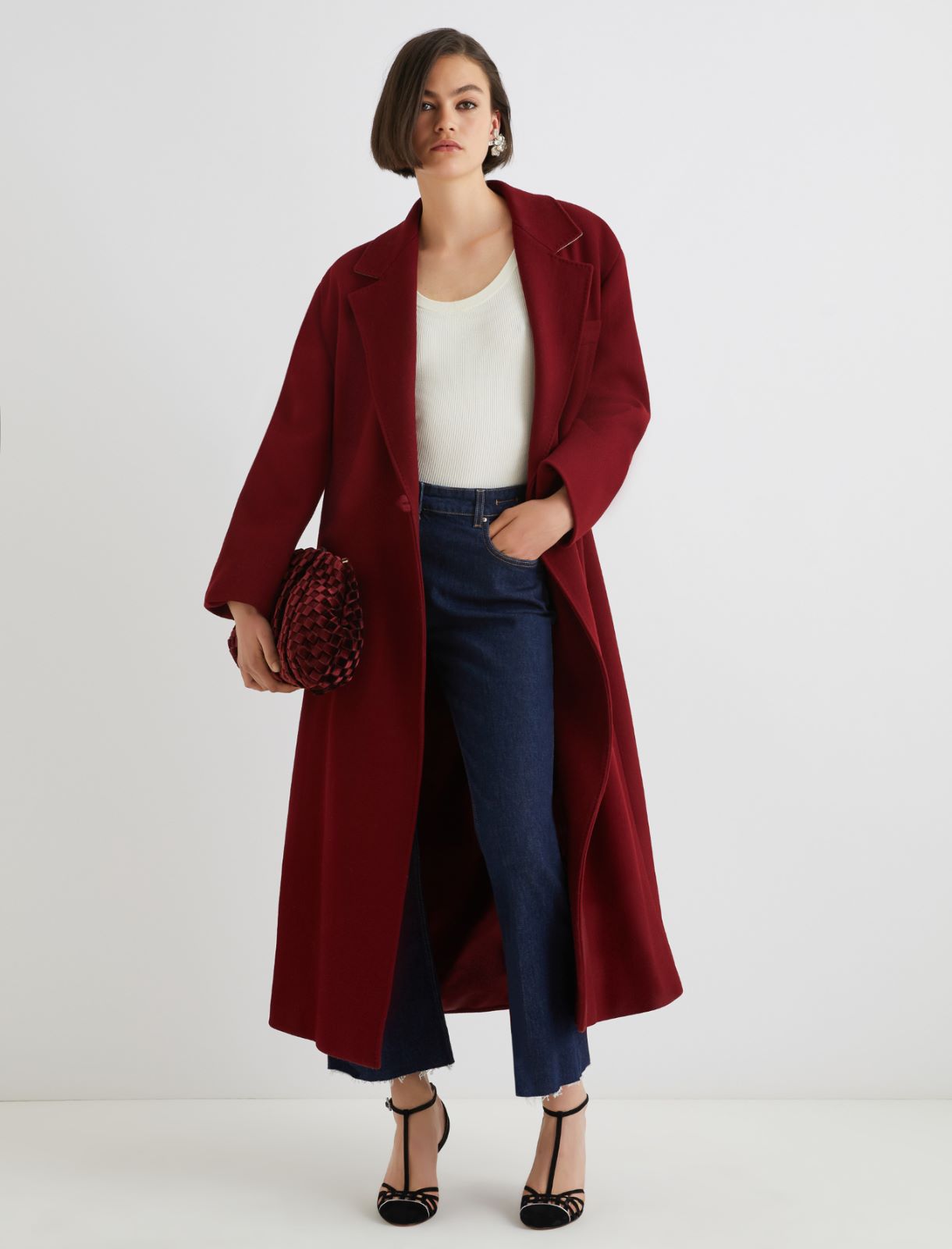Oversized coat - BORDEAUX - Marella - 2