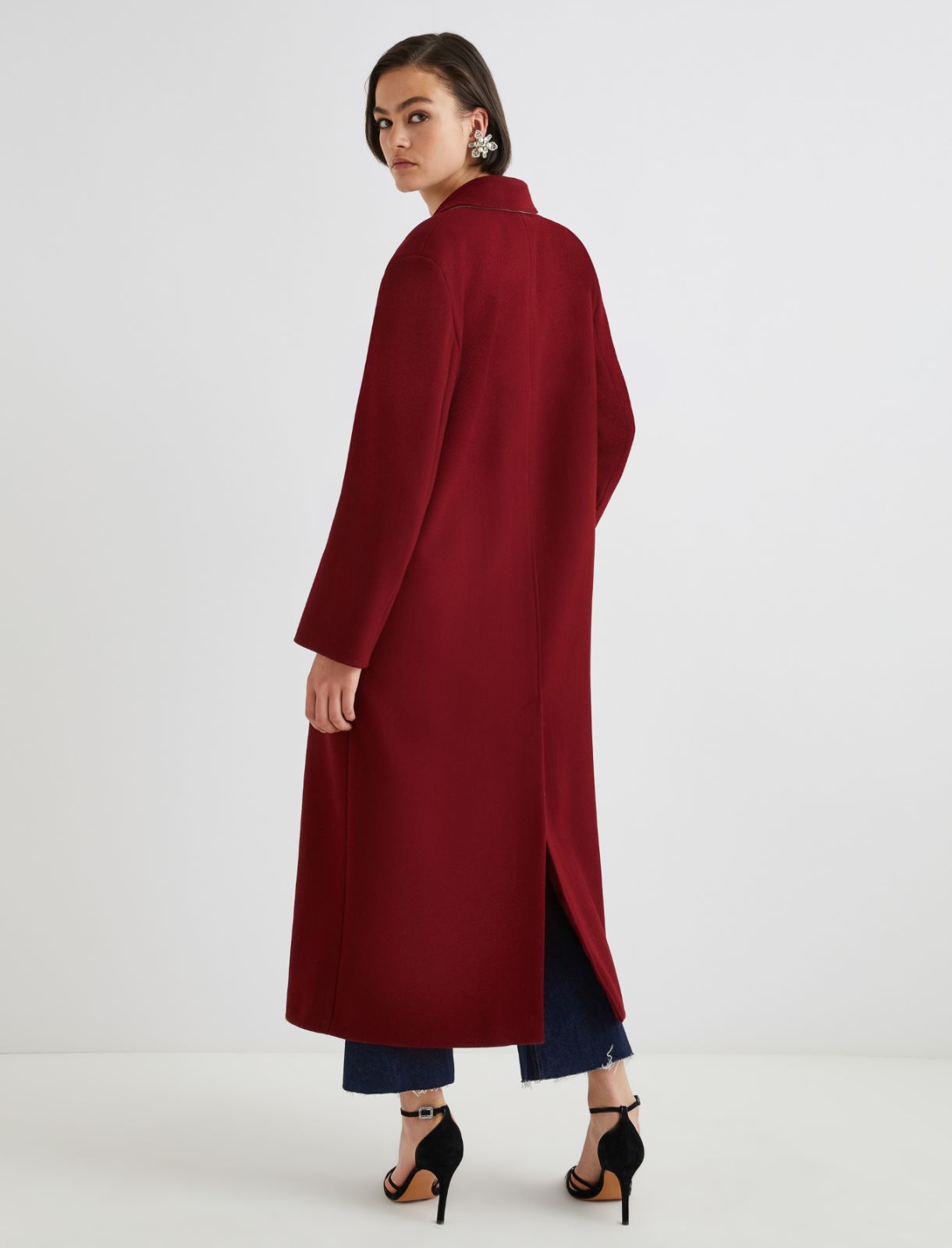 Oversized coat - BORDEAUX - Marella - 3