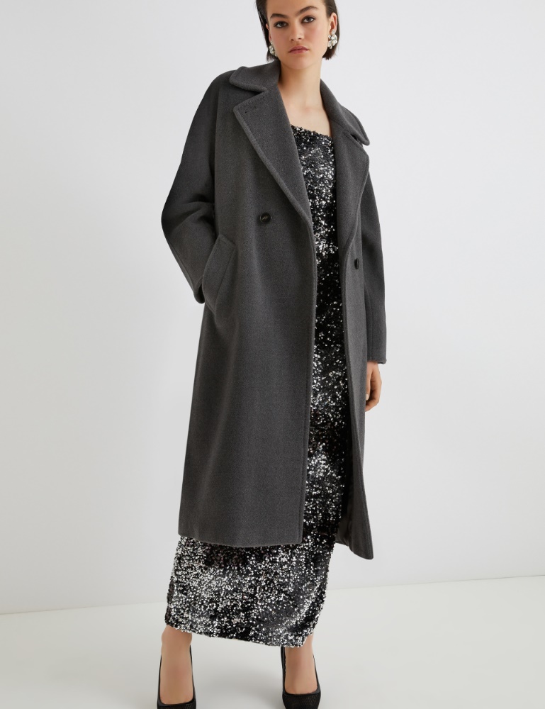 Double-breasted beaver cloth coat - Marella