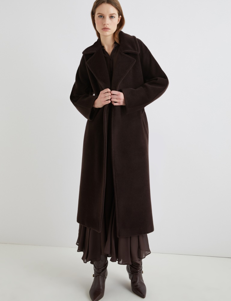 Double-breasted beaver cloth coat - Marella