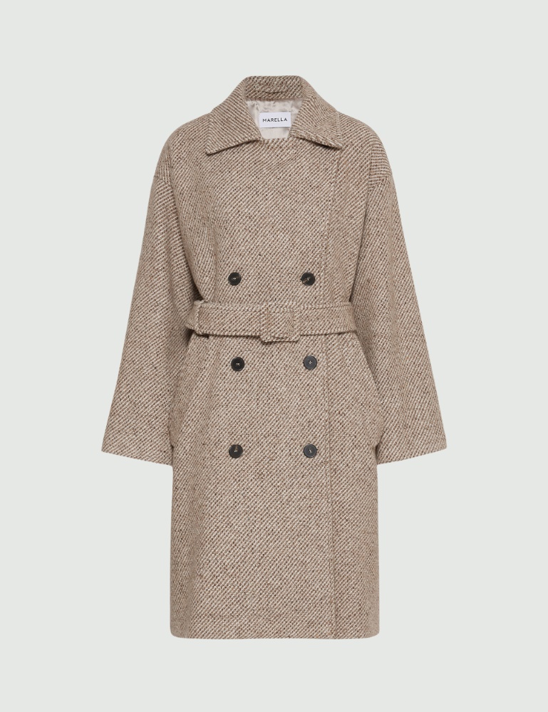 Double-breasted alpaca coat - Marella