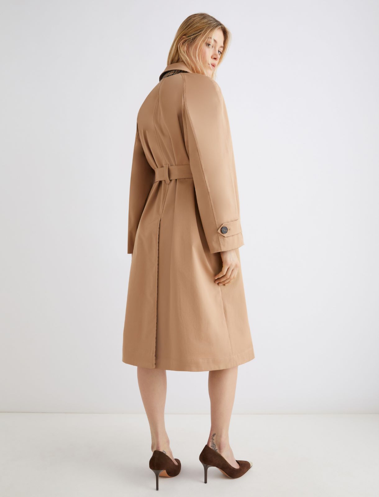 Gabardina de algodón elástico - CAMEL - Marella - 3
