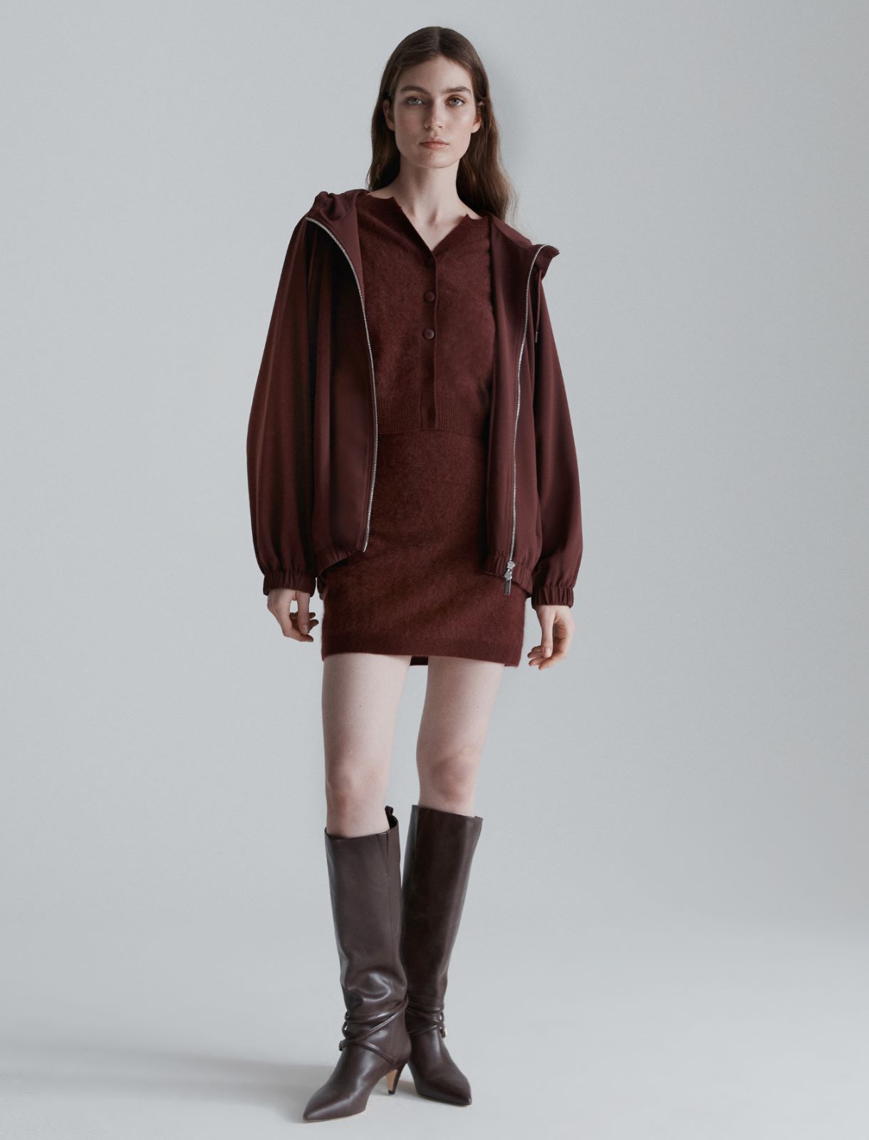 Water-repellent blouson jacket - BORDEAUX - Marella - 2