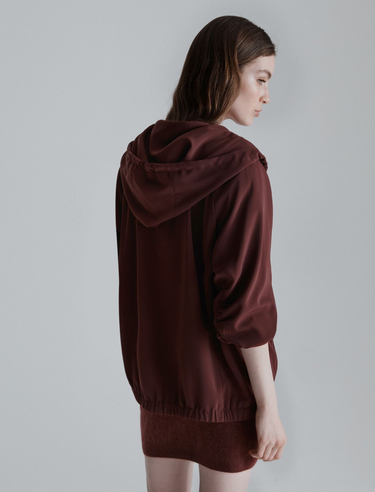 Water-repellent blouson jacket - BORDEAUX - Marella - 3
