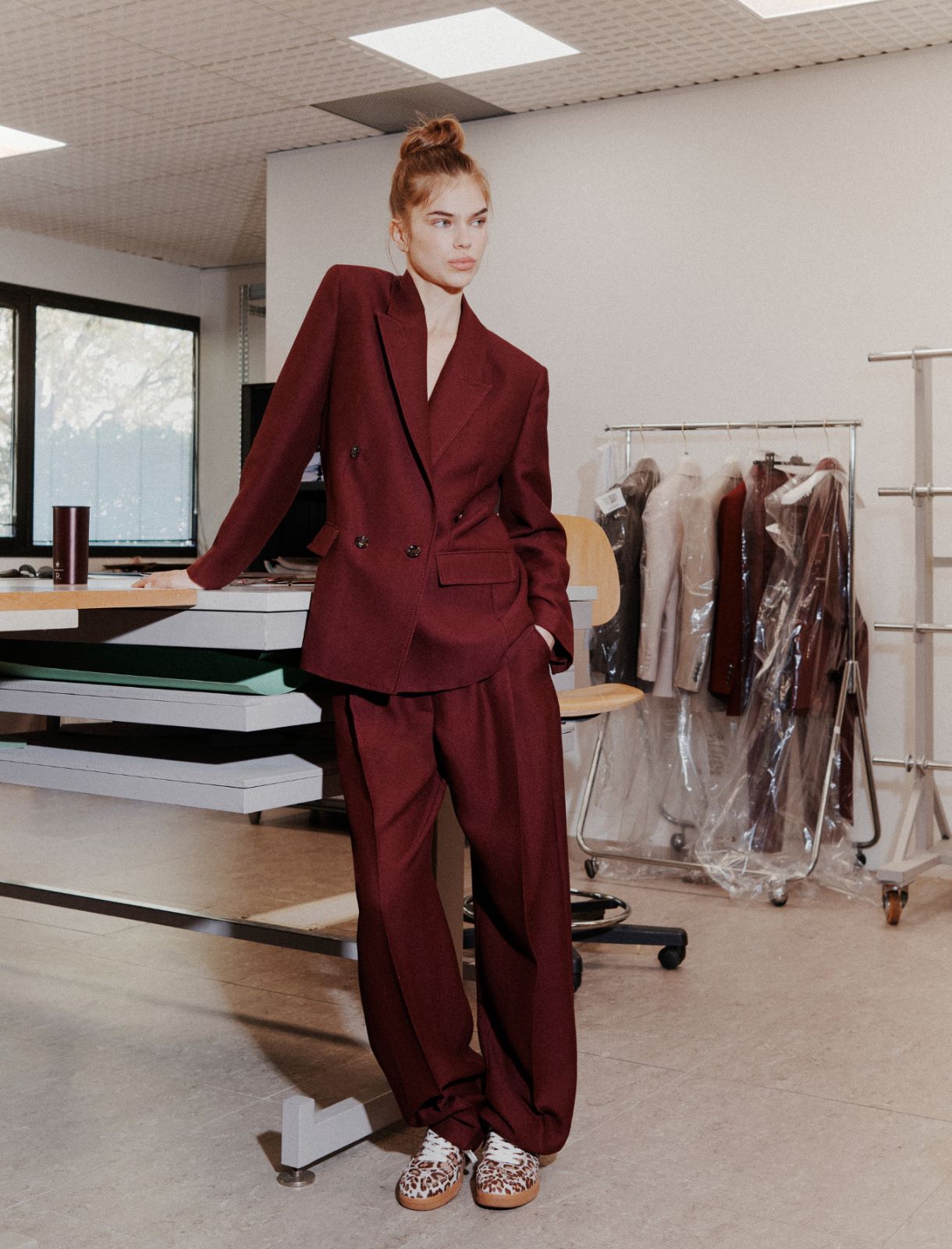 Blazer oversize déstructuré - BORDEAUX - Marella - 5