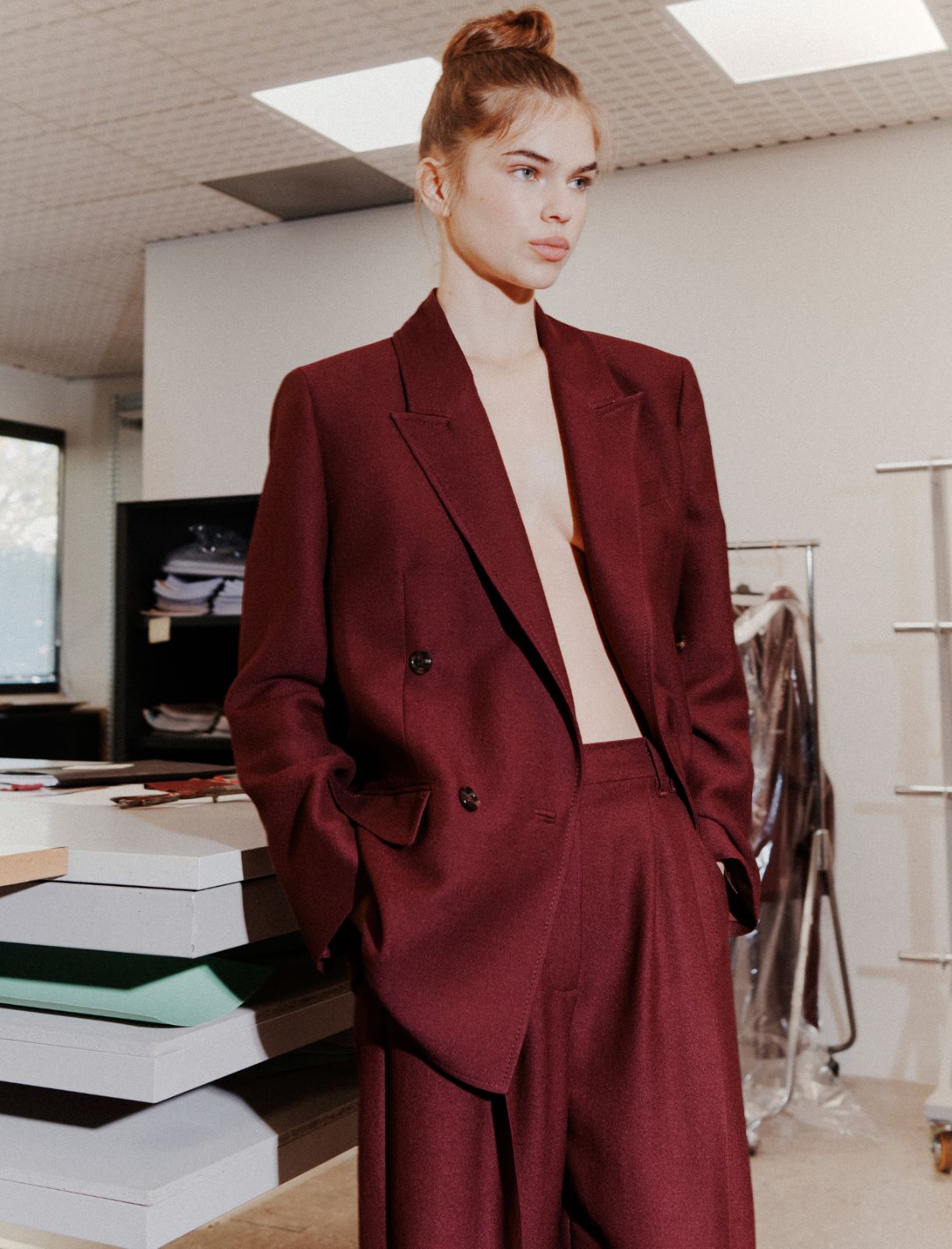 Blazer oversize déstructuré - BORDEAUX - Marella - 6
