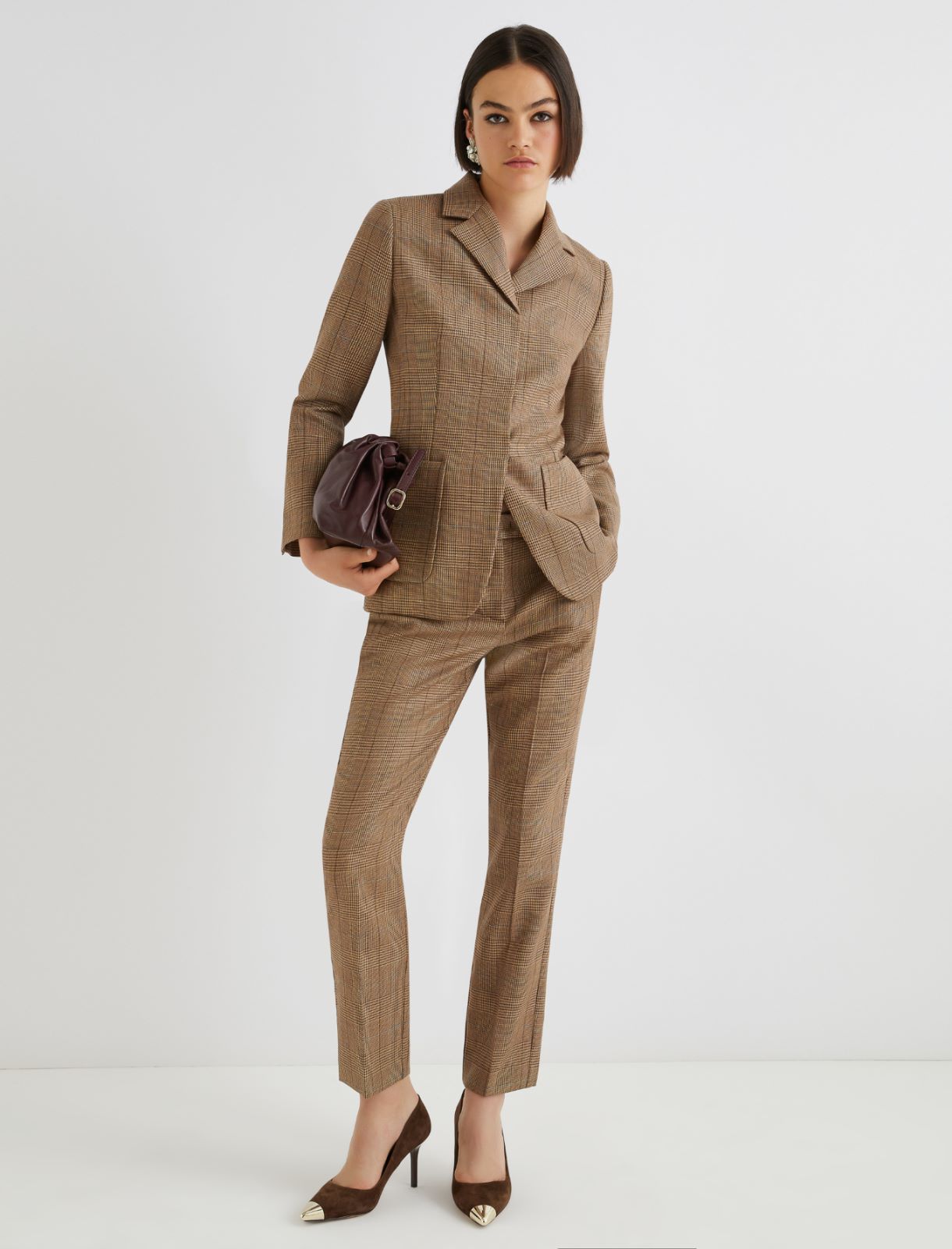 Slim-fit wool jacket - HONEY - Marella