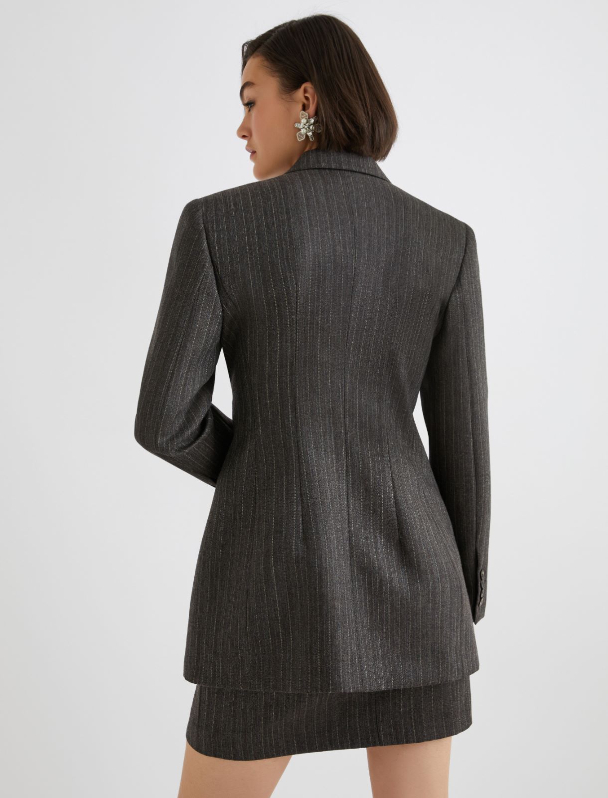 Slim-fit three-button blazer - BROWN - Marella - 3