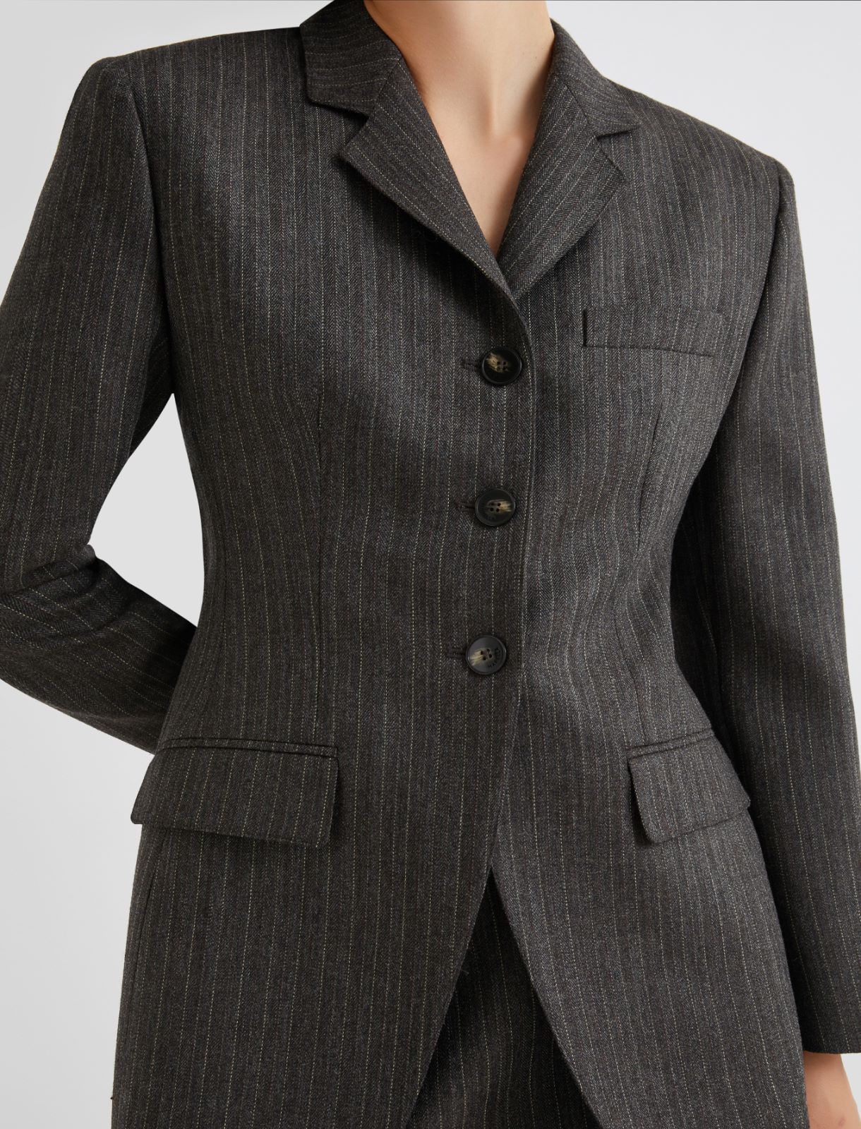 Slim-fit three-button blazer - BROWN - Marella - 5