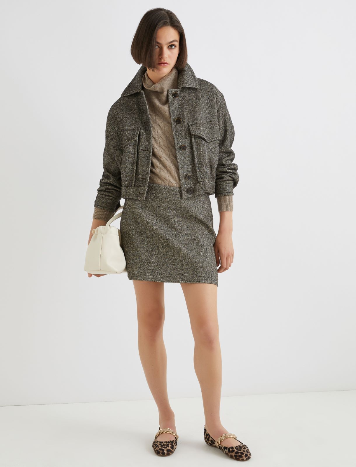 Tweed jacket - BROWN - Marella