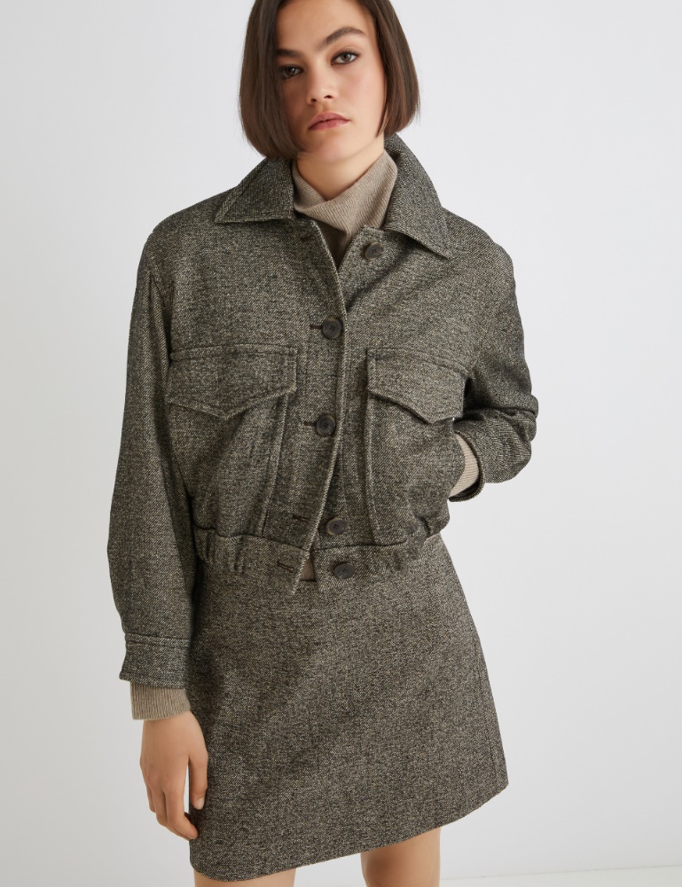 Tweed jacket - BROWN - Marella
