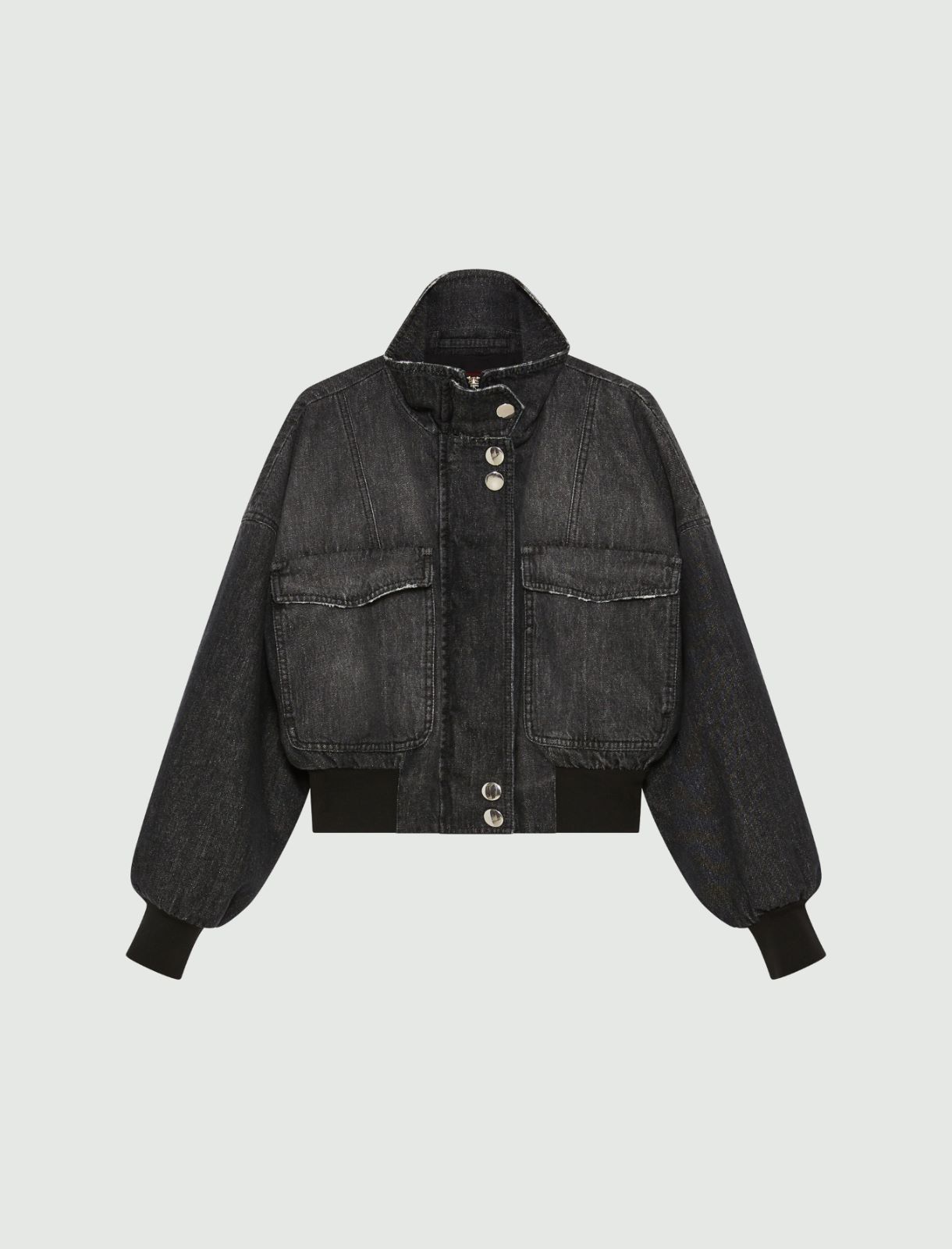Denim bomber jacket - BLACK - Marella