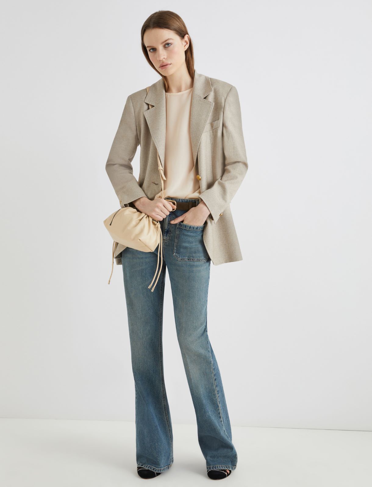 Belted blazer - HAZELNUT BROWN - Marella - 2