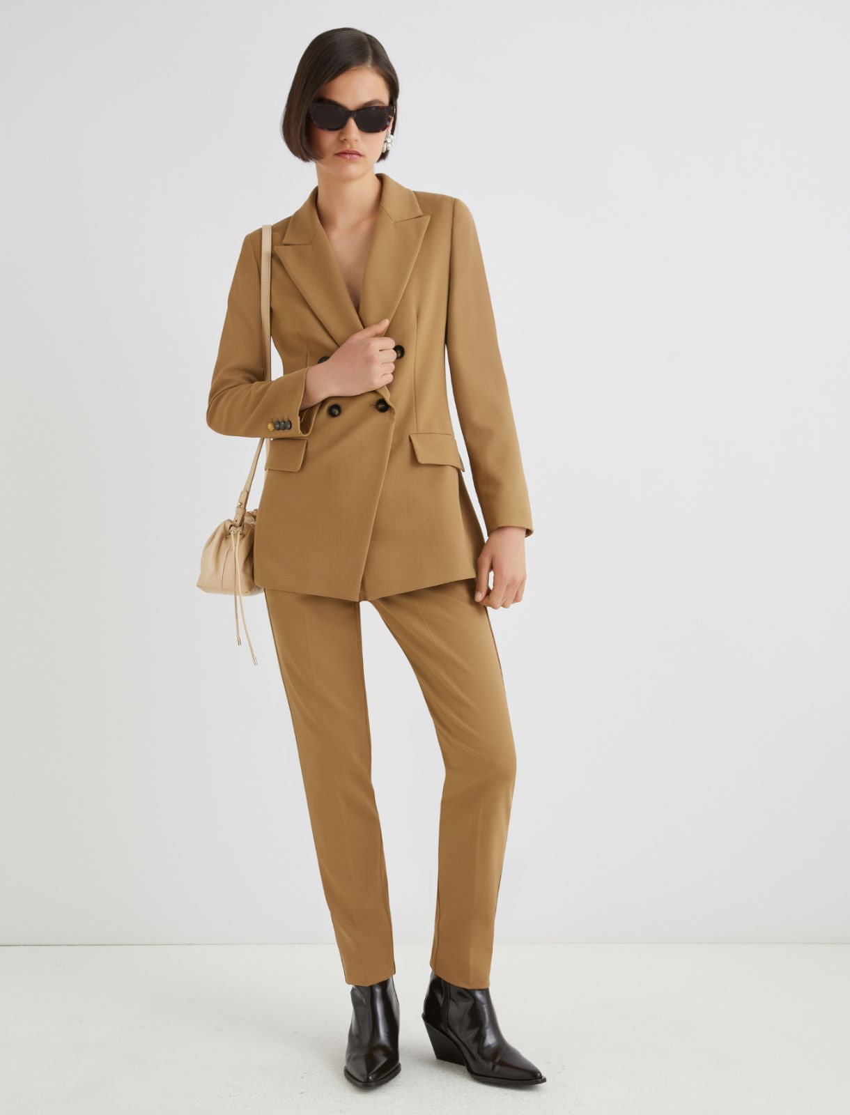 Double-breasted stretch blazer - OLIVE - Marella - 2