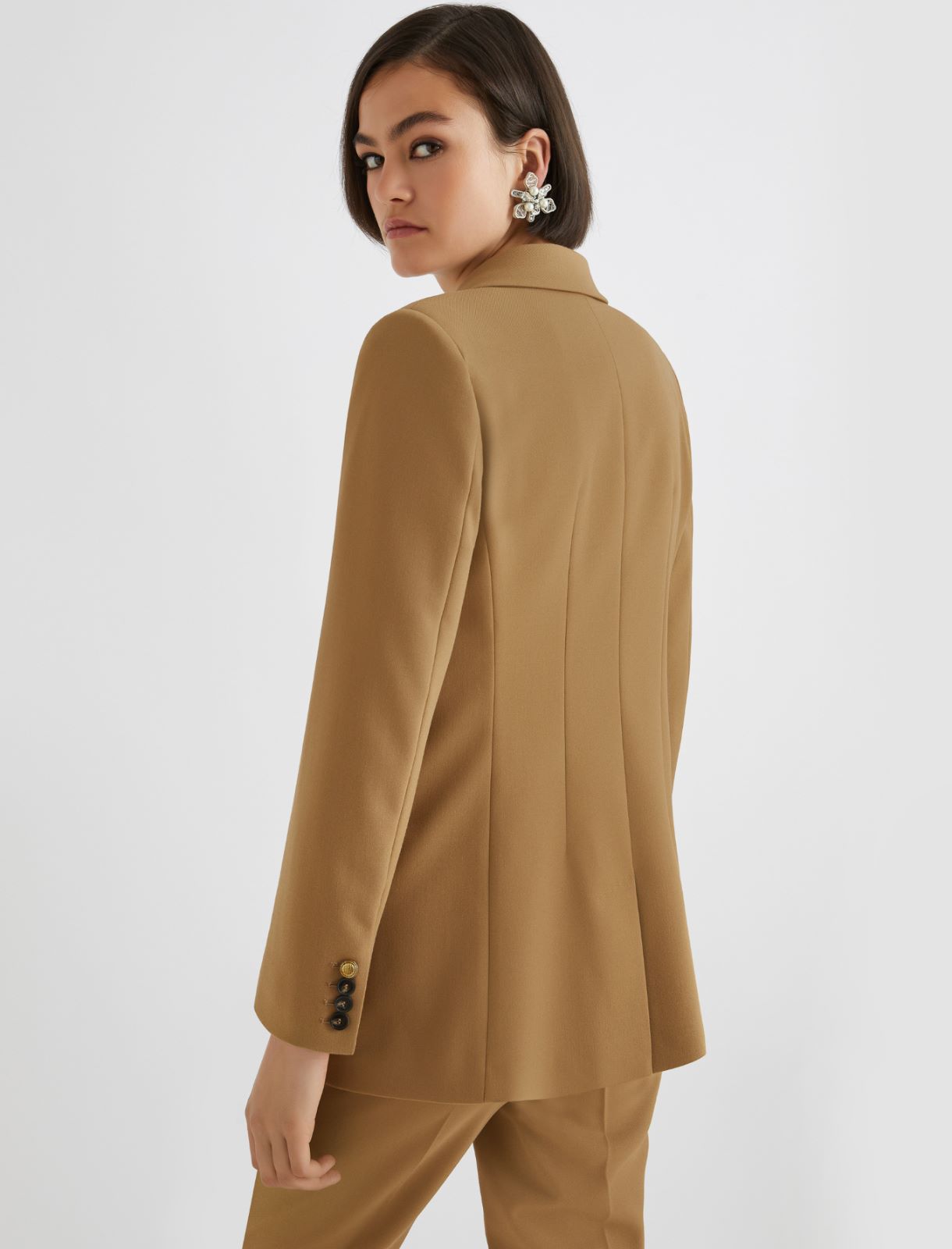 Double-breasted stretch blazer - OLIVE - Marella - 3