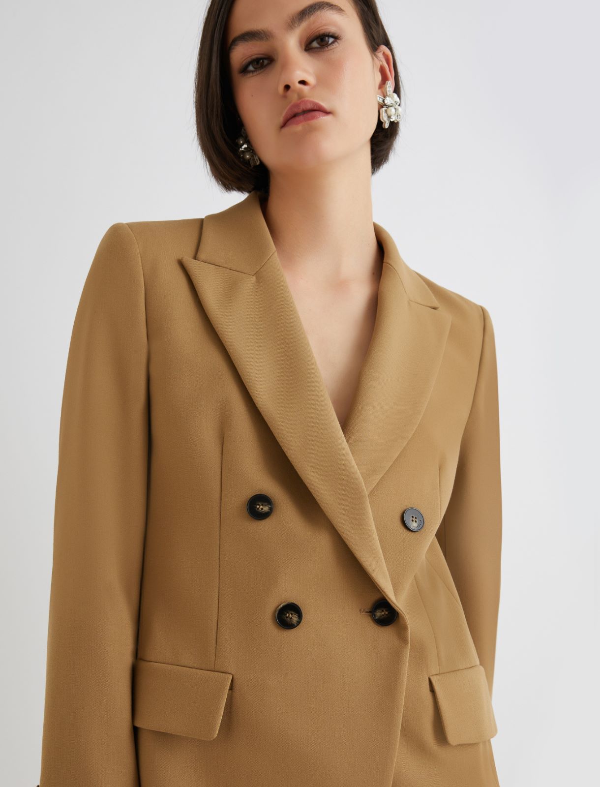 Double-breasted stretch blazer - OLIVE - Marella - 5