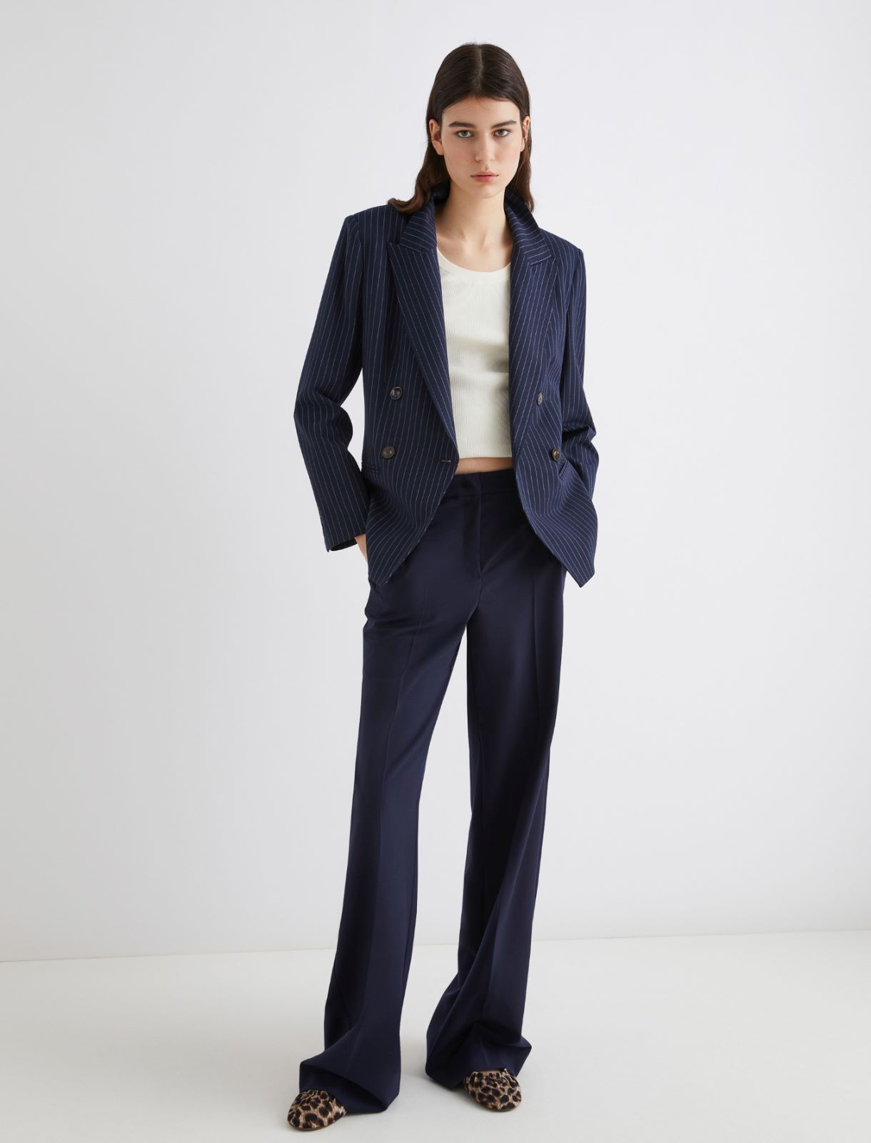 Stretch canvas blazer - NAVY - Marella - 2