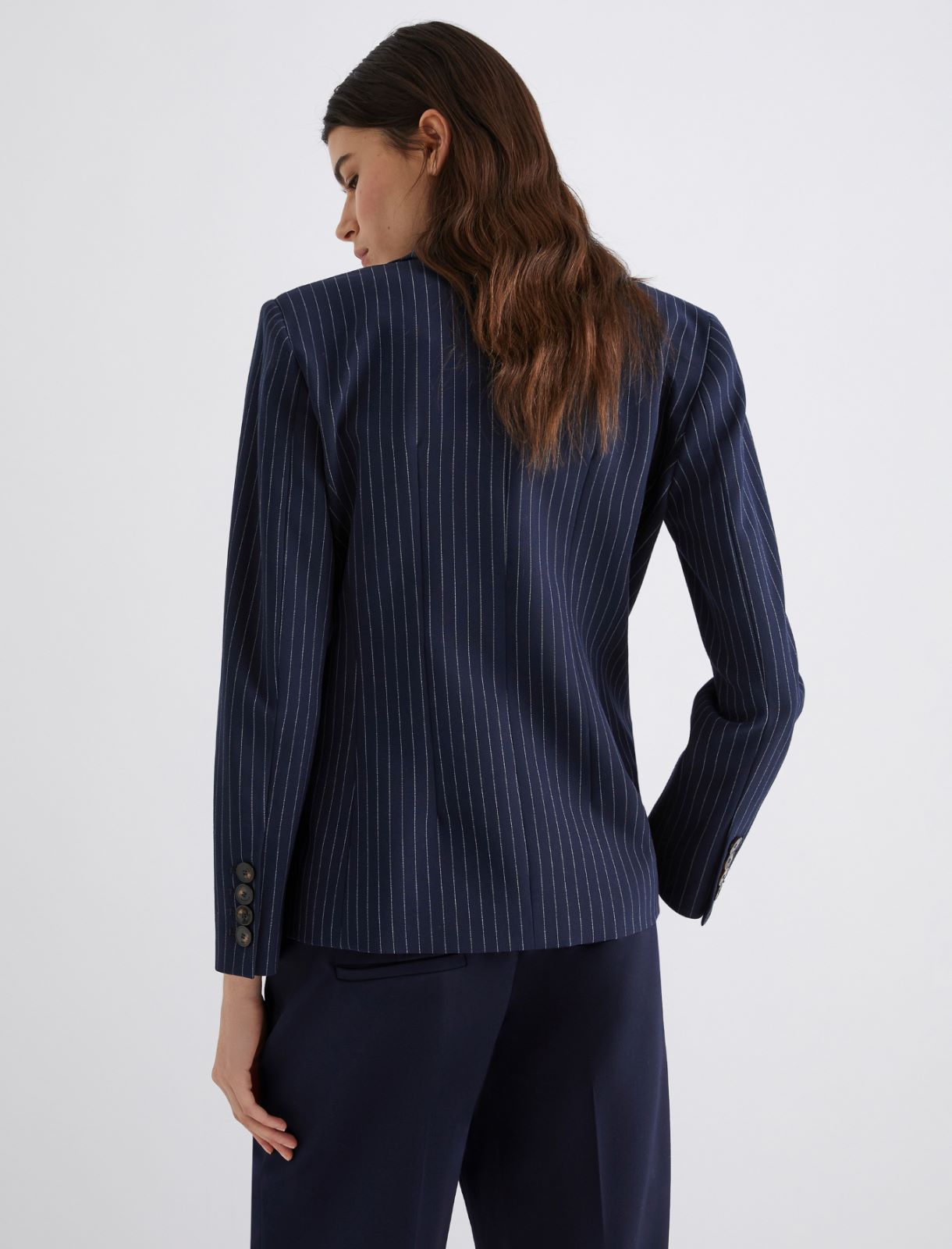 Stretch canvas blazer - NAVY - Marella - 3
