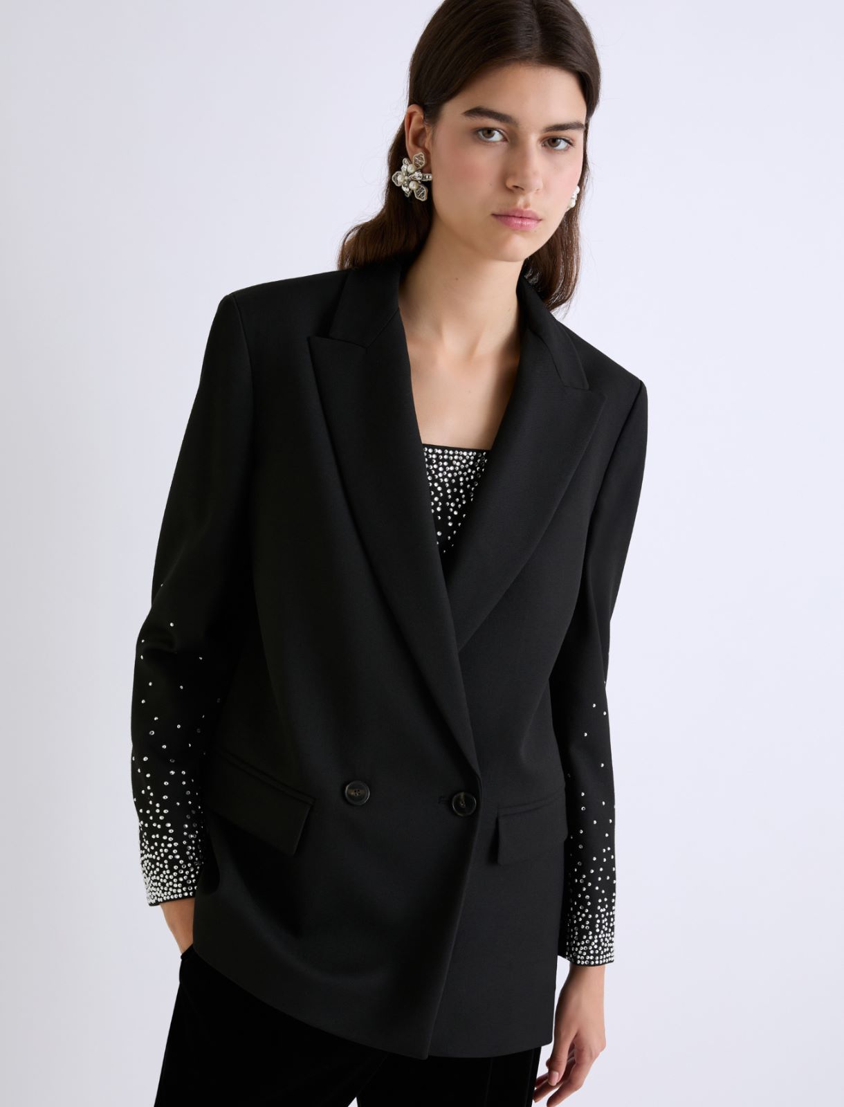 Robe en maille mérinos - NOIR - Marella - 4