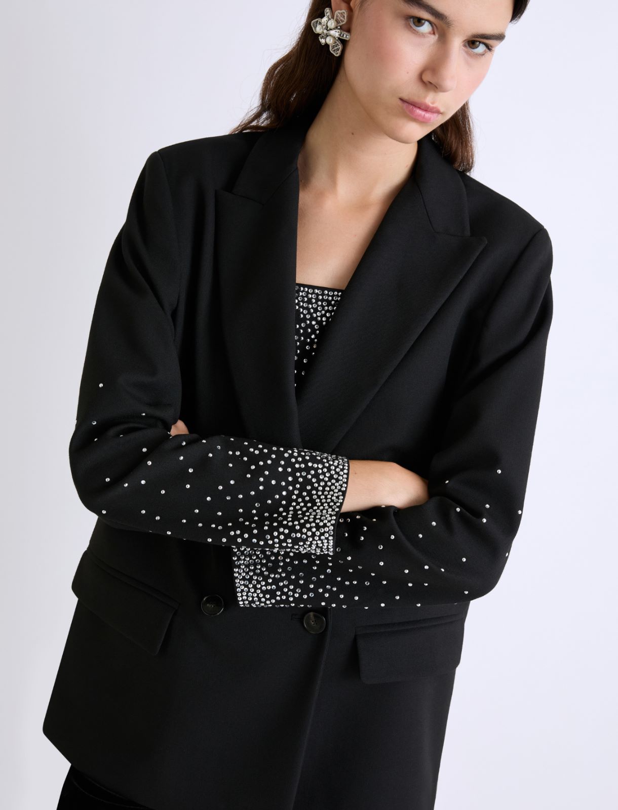 Robe en maille mérinos - NOIR - Marella - 5