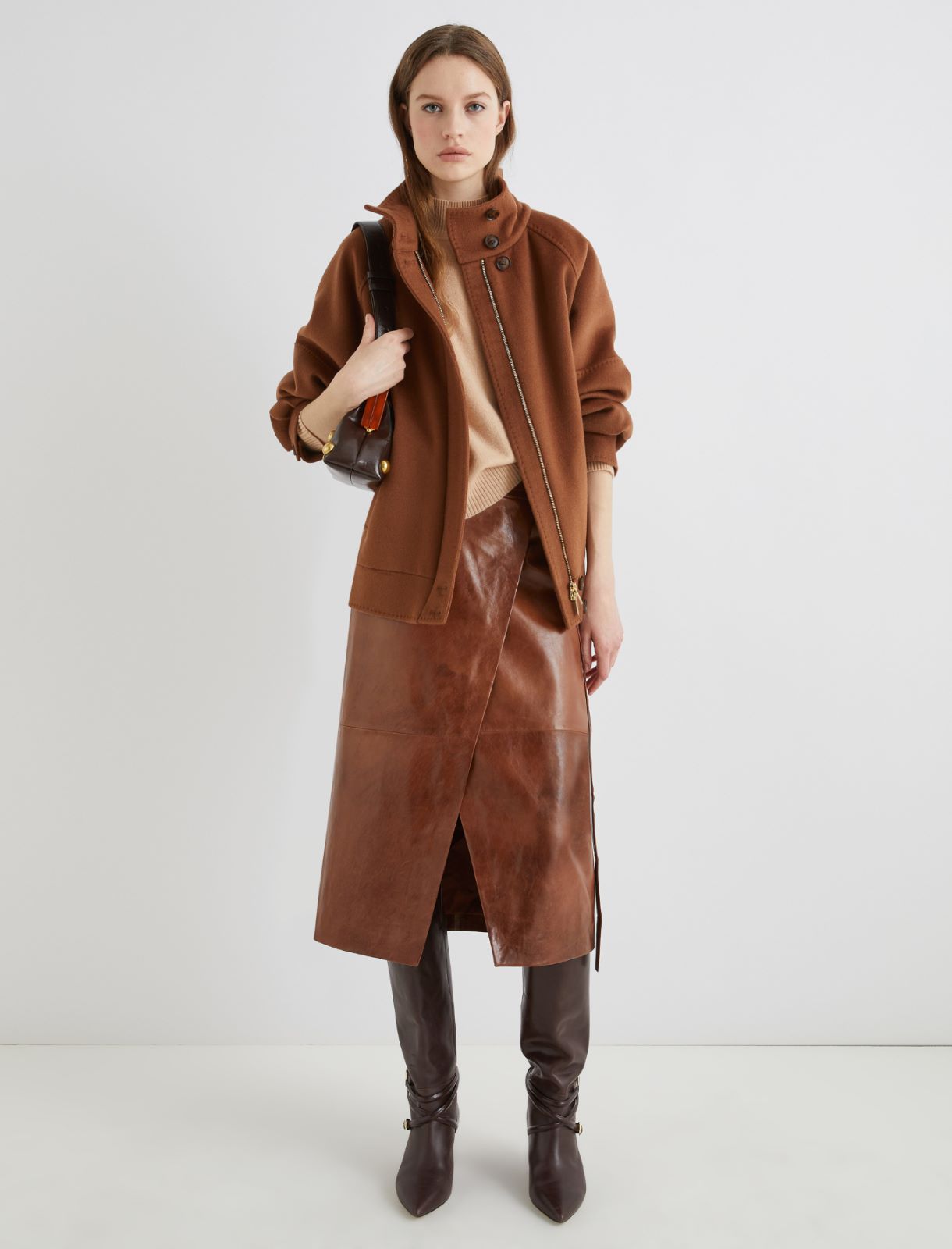 Cashmere-blend jacket - BROWN - Marella - 2