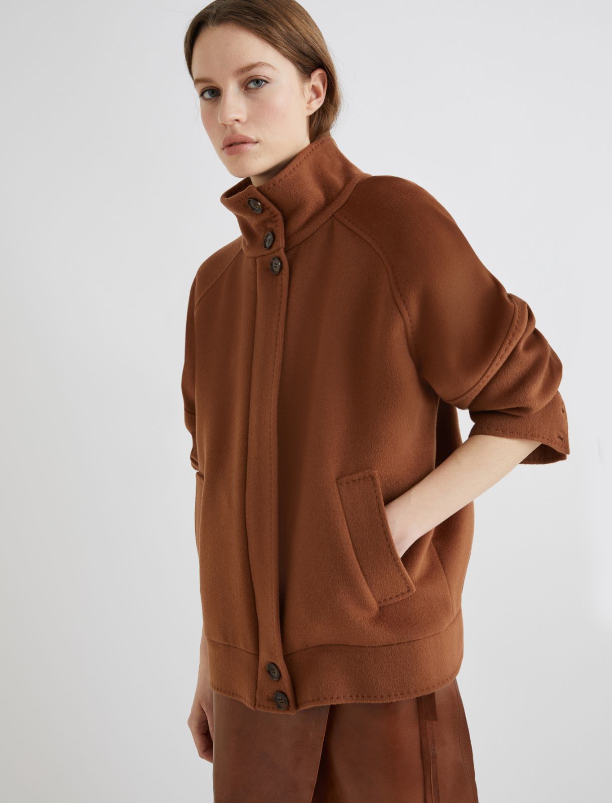 Cashmere-blend jacket - BROWN - Marella - 4