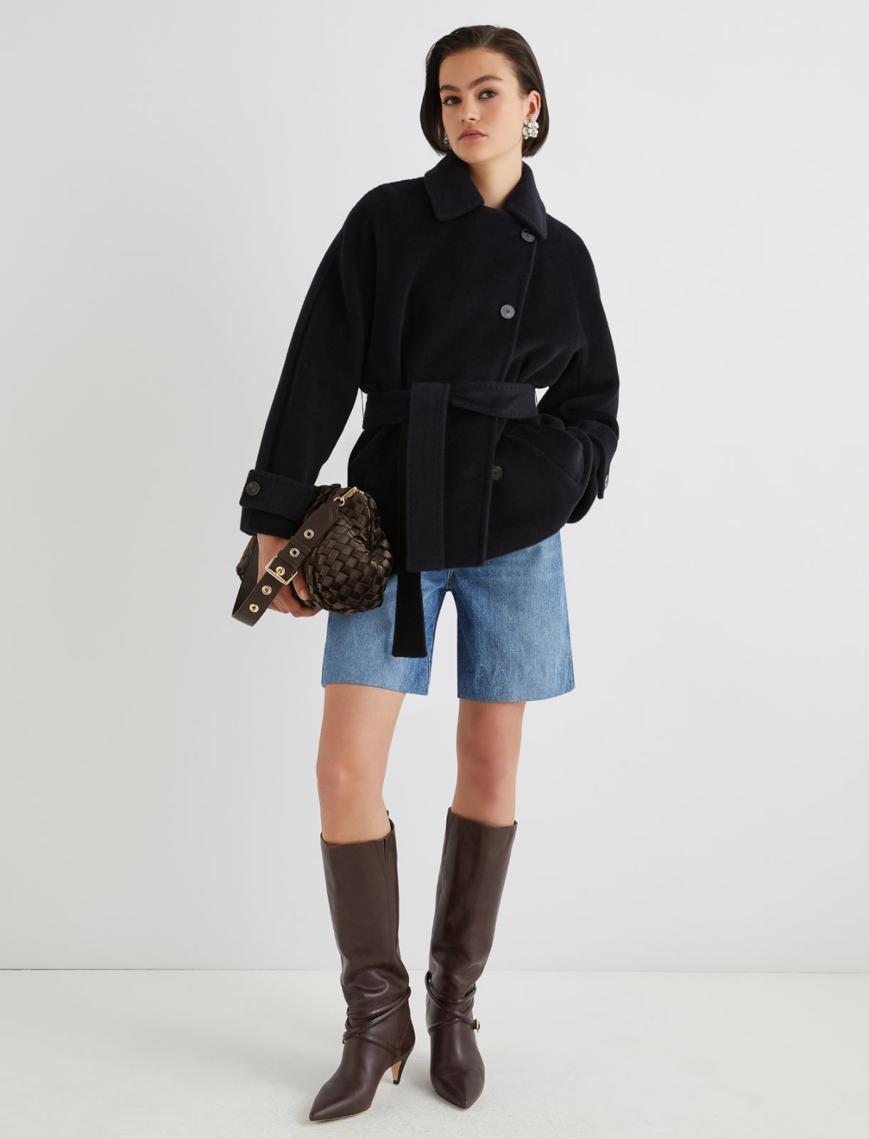 Pull à col montant en viscose - MARINE - Marella - 2