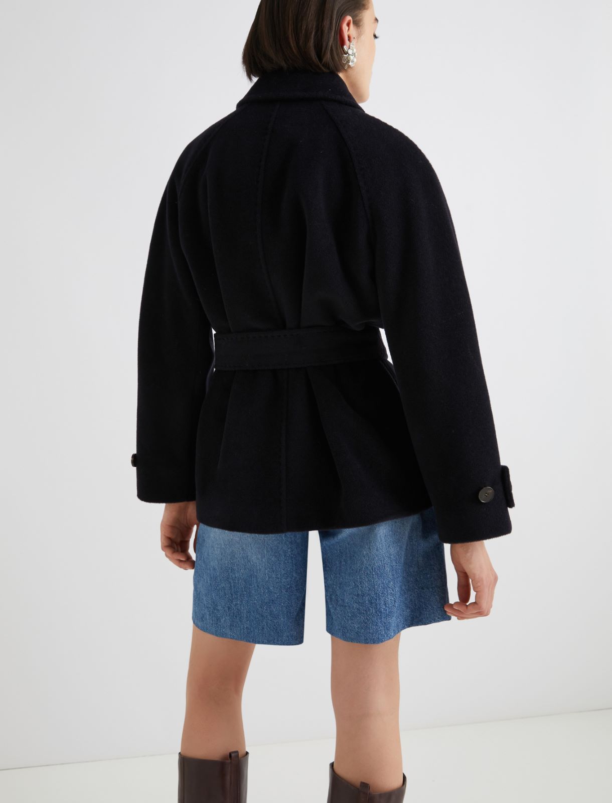 Pull à col montant en viscose - MARINE - Marella - 3