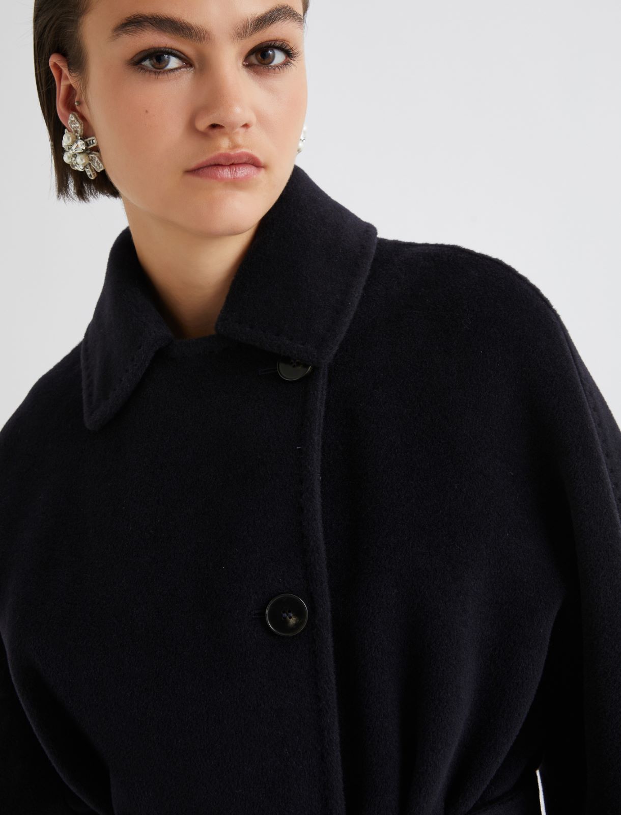 Pull à col montant en viscose - MARINE - Marella - 5