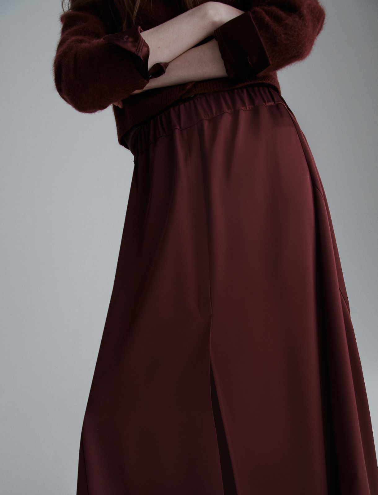 Flared satin skirt - BORDEAUX - Marella - 5