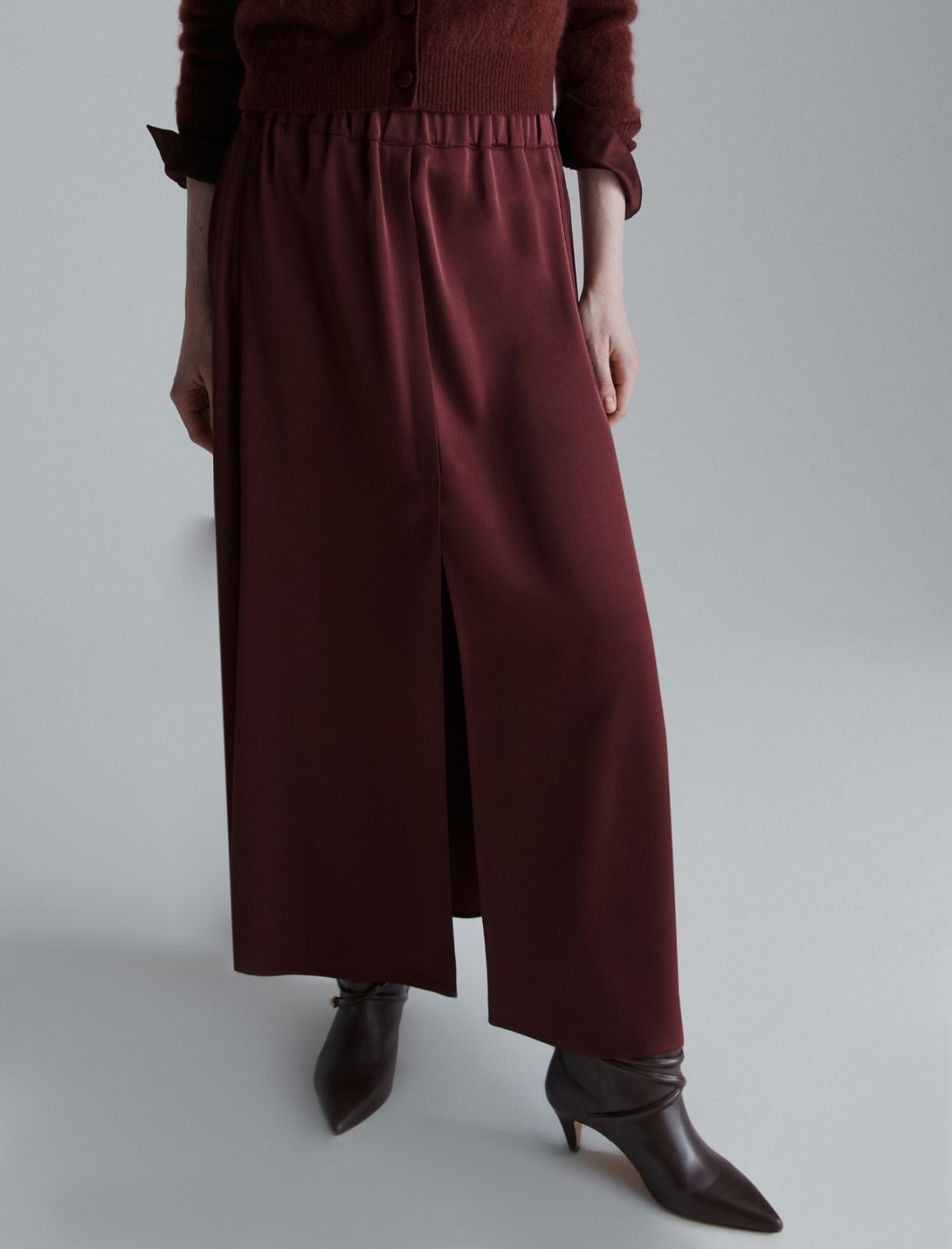 Flared satin skirt - BORDEAUX - Marella - 6