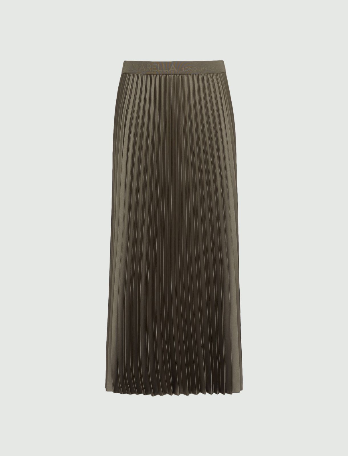 Plissé-pleated skirt - OLIVE - Marella