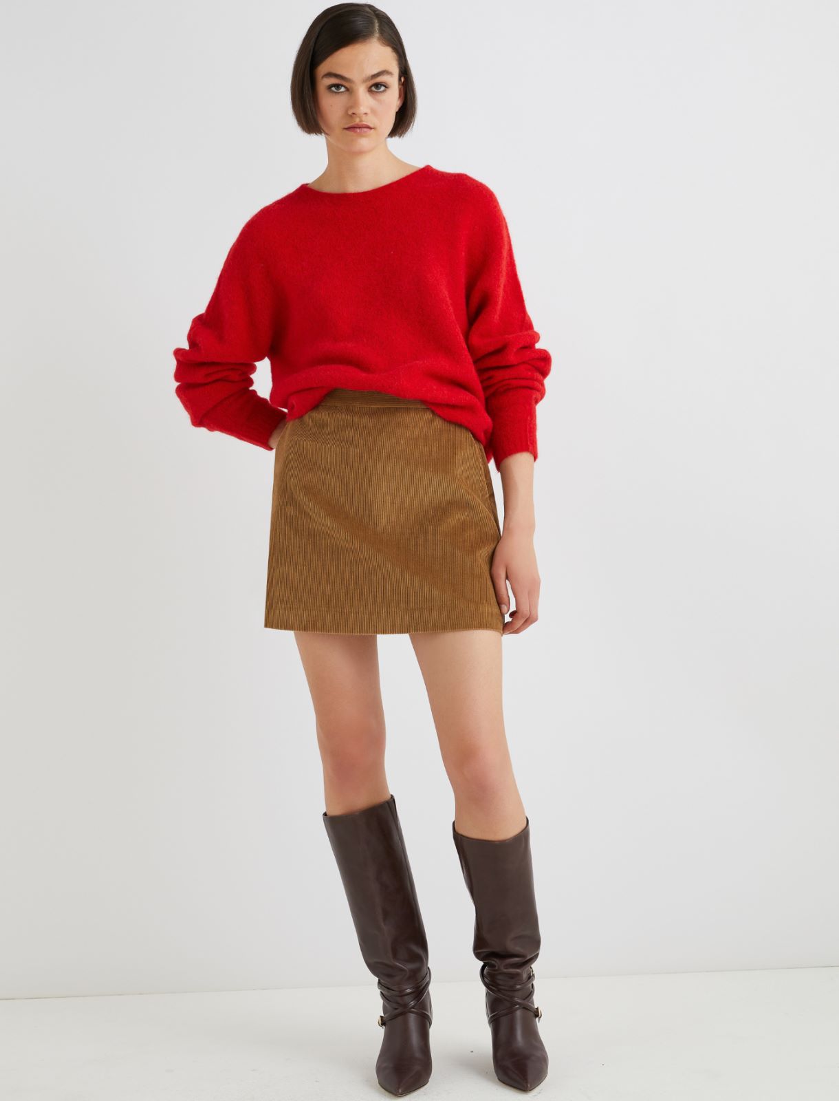 Short velvet skirt - OLIVE - Marella - 4