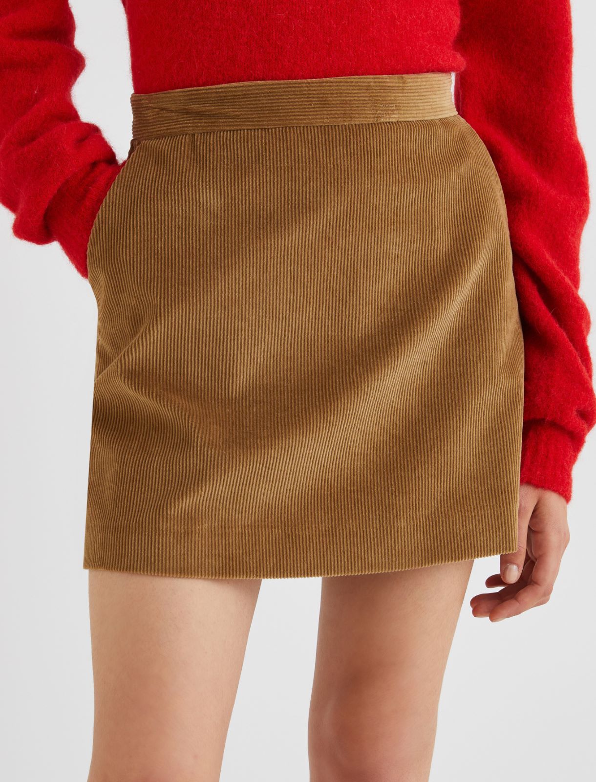 Short velvet skirt - OLIVE - Marella - 5